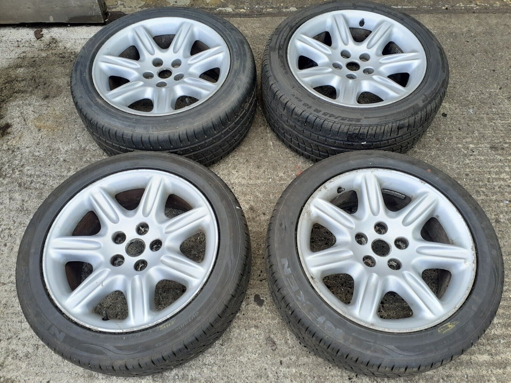 GENUINE JAGUAR FLUTE XJ8 XK8 XJR STAGGERED ALLOY WHEELS 18 INCH 8J 9J 18CHX33