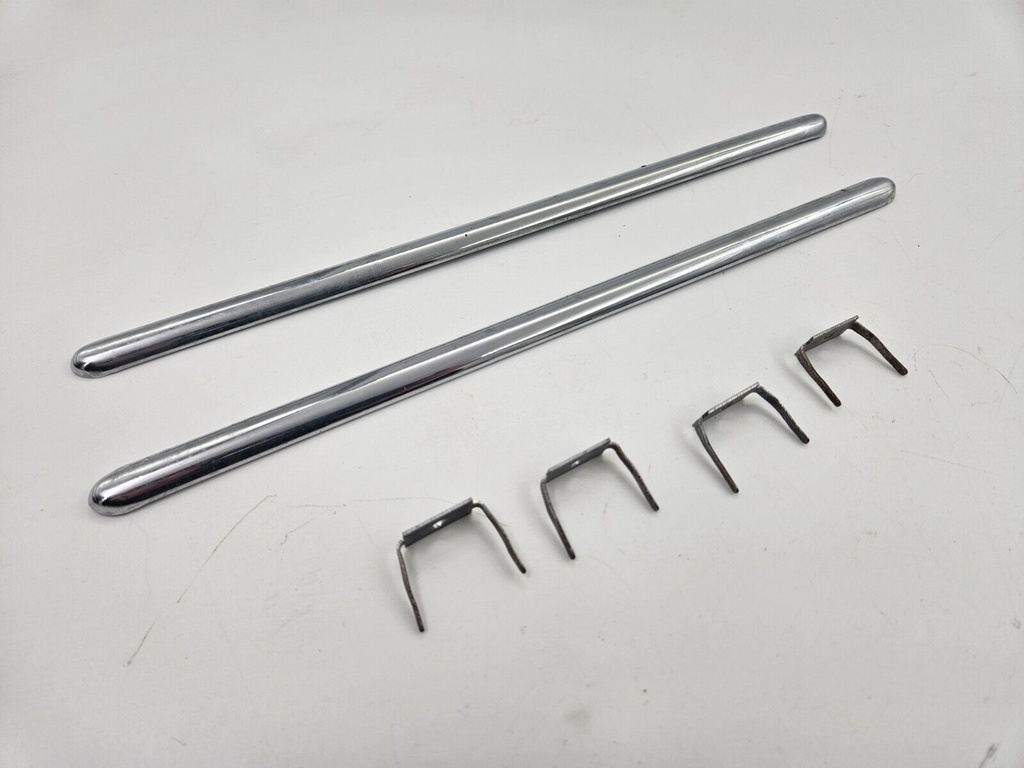 JAGUAR XJS INTERNAL DOOR CHROMES MOULDING STRIP LEATHER CARD POCKET TRIM BDC4937