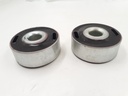 PAIR OF LARGE RADIUS ARM METALASTIC BUSHES POLY ROAD BLACK