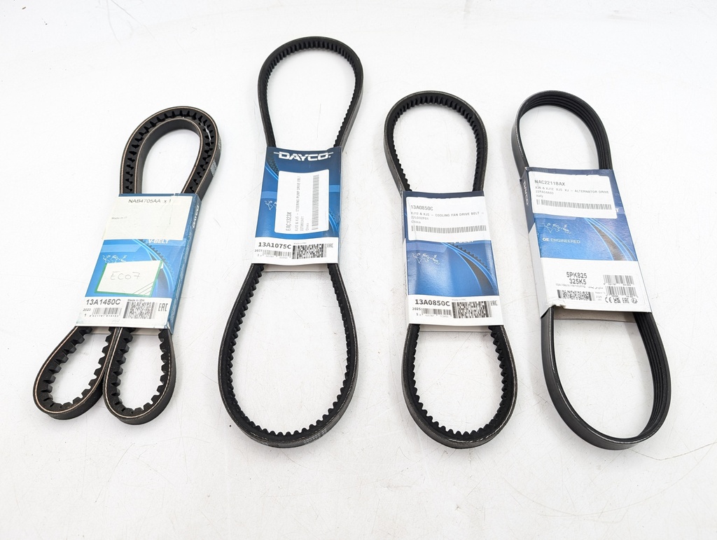 6.0 FACELIFT XJS LATE ENGINE BELT SET