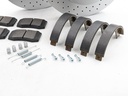 REAR BREMBO BRAKE DISC, PADS AND HANDBRAKE SHOES XKR XJR 330MM