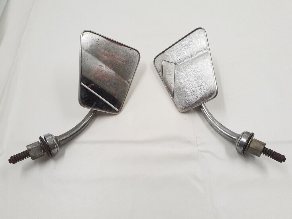 JAGUAR WING DOOR MIRROR VINTAGE CHROME ASSEMBLY REAR VIEW TWIN PAIR LEFT RIGHT