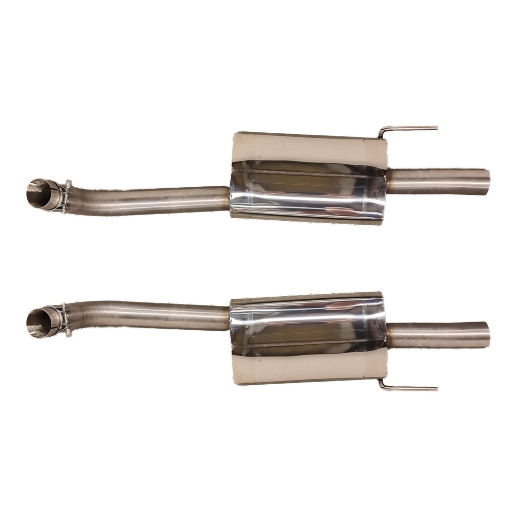 XK8 XKR REAR EXHAUST BOXES W/ LARGE OD EXIT