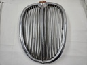 BONNET HOOD CHROME GRILLE EARLY JAGUAR S-TYPE FRONT PANEL BADGE METAL VANES