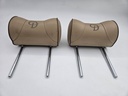 HEAD RESTS JAGUAR X308 XJ8 DAIMLER CASHMERE SAND LEATHER REAR PAIR LEFT RIGHT