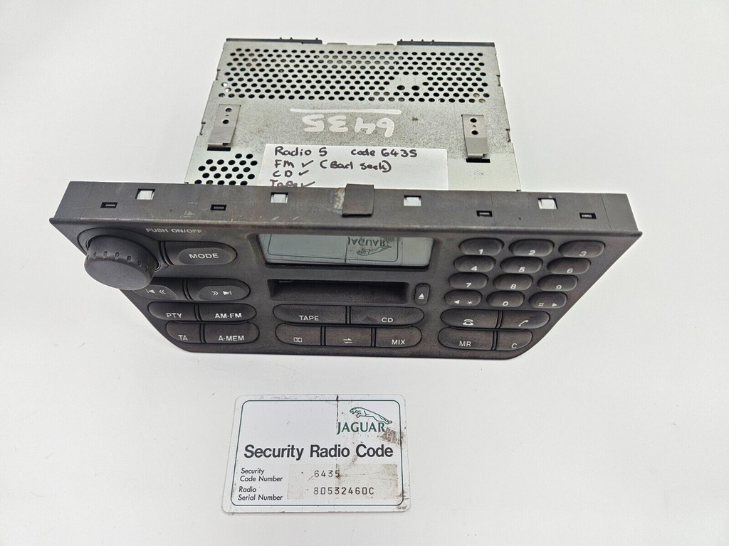 JAGUAR XJR XJ8 X308 98 - 2003 LATE RADIO PLAYER CASSETTE HEAD UNIT LNF4100BA