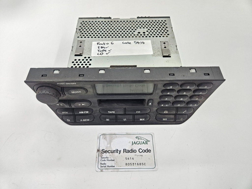 JAGUAR XJR XJ8 X308 98 - 2003 LATE RADIO PLAYER CASSETTE HEAD UNIT LNF4100BA