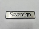 JAGUAR XJ40 LATE S3 SOVEREIGN BOOT LID REAR TAILGATE BADGE EMBLEM METAL PLATE