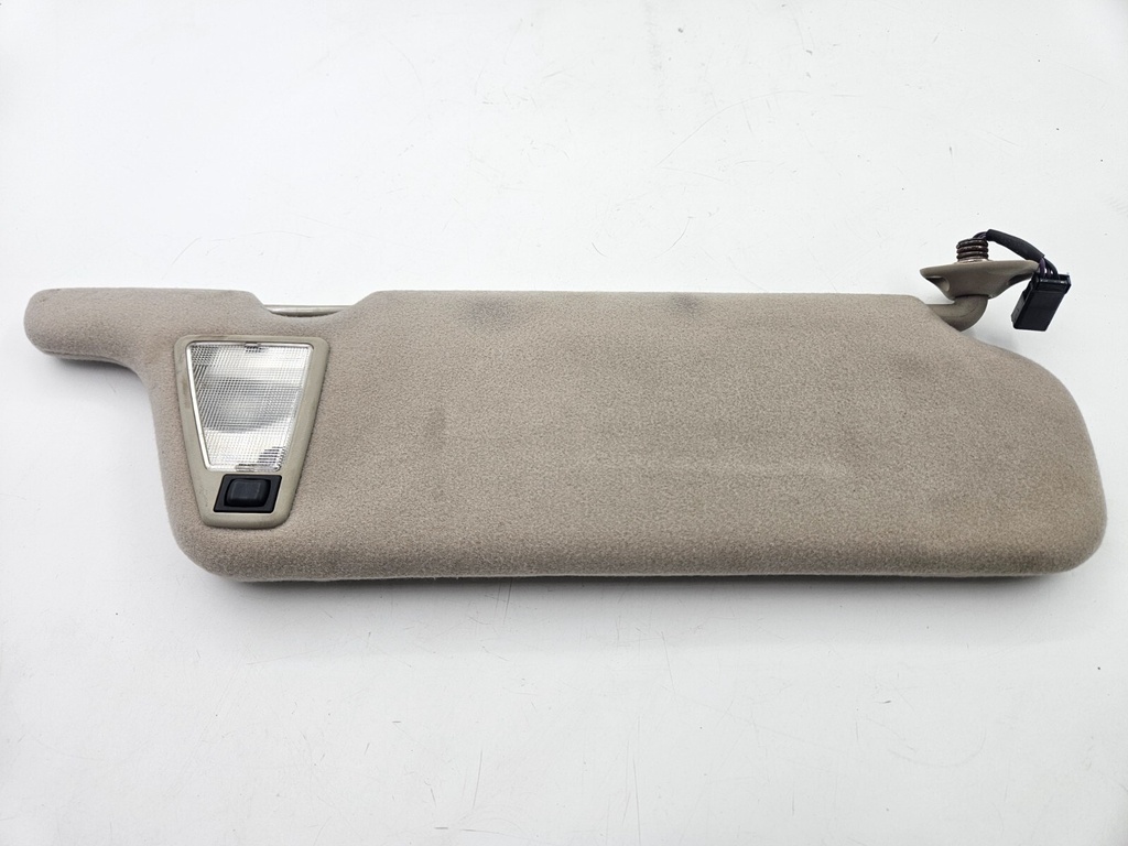 SUN VISOR JAGUAR XJS FACELIFT PASSENGER DOESKIN LEFT FABRIC SUNVISOR MIRROR