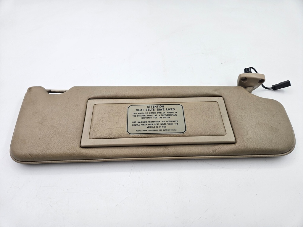 SUN VISOR JAGUAR XJ40 DOESKIN LEATHER DRIVERS RIGHT SUNVISOR MIRROR FLAP LIGHT