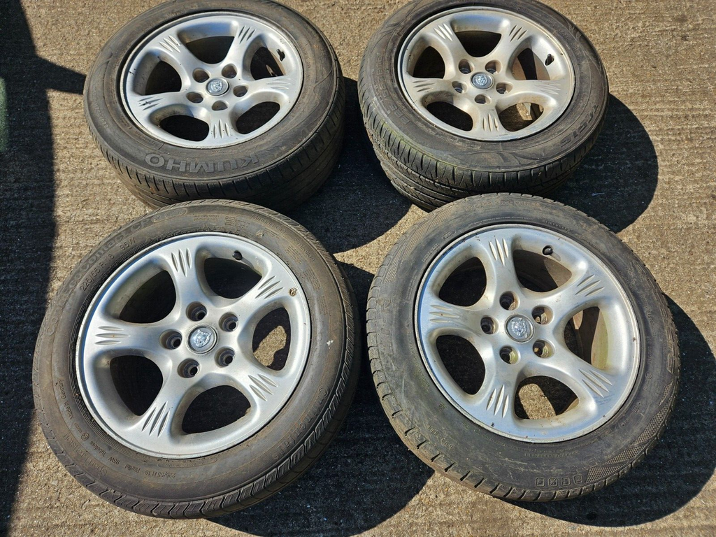 GENUINE JAGUAR 5 SPOKE XJ8 X308 XJR ALLOY WHEELS 16 INCH 8JX16CHX33 MNF6113BB