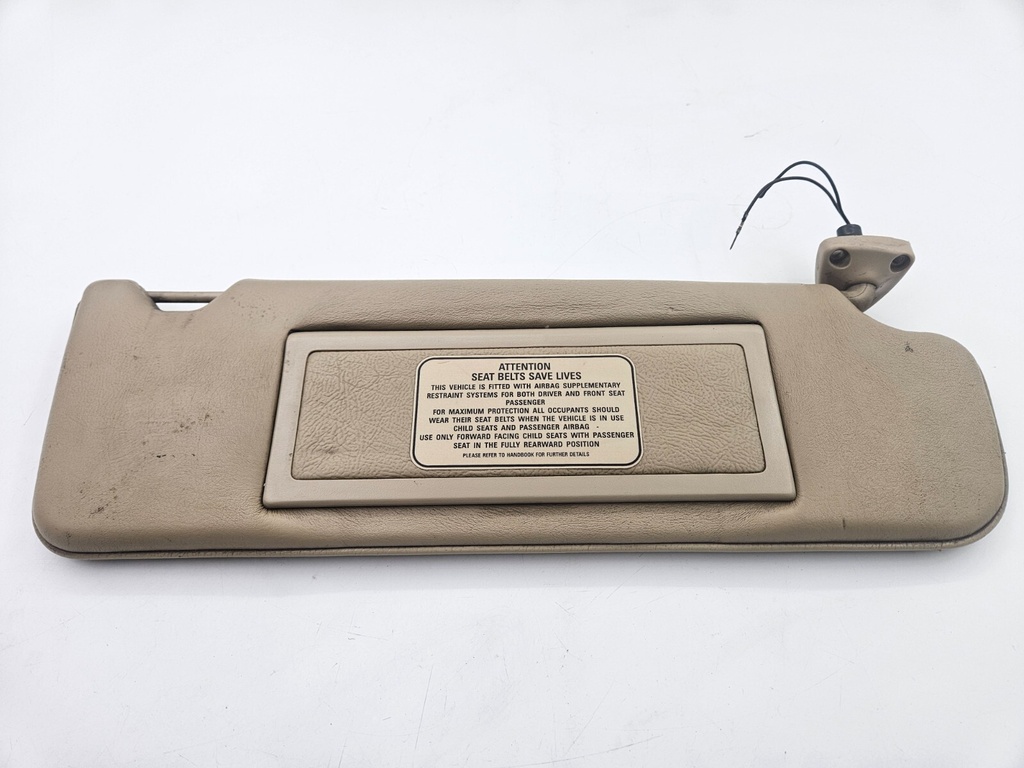 SUN VISOR JAGUAR XJ40 DOESKIN LEATHER DRIVERS RIGHT SUNVISOR MIRROR FLAP LIGHT
