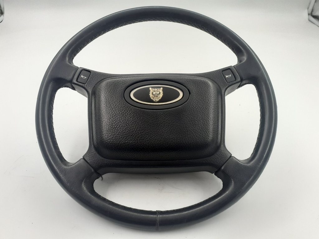 JAGUAR XJS V12 FACELIFT STEERING WHEEL BLACK LEATHER HORN BUTTON BEC8361 CBC9241