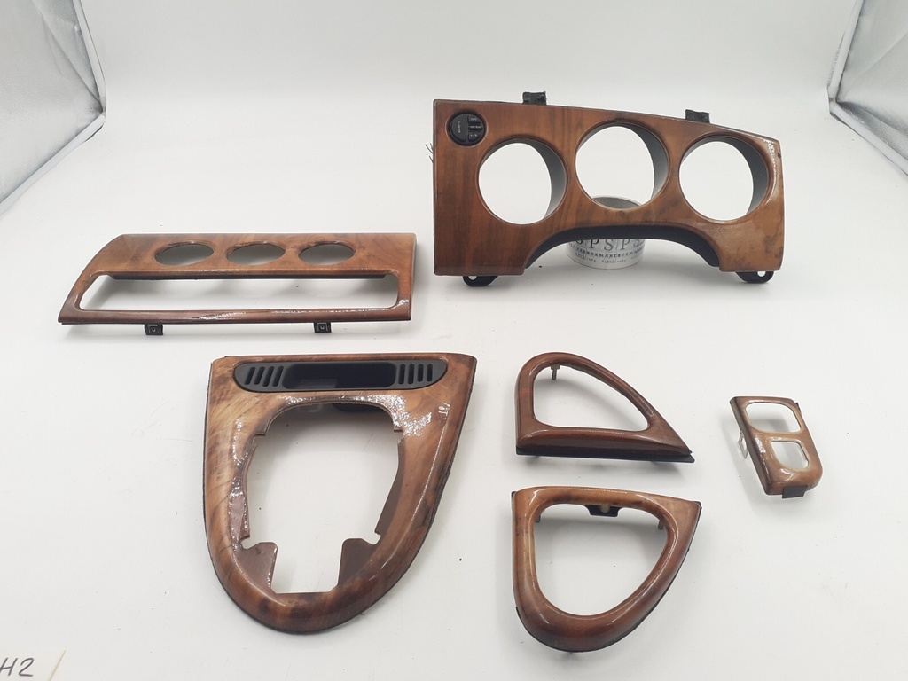 JAGUAR XK8 XKR EARLY WOOD SET VENEER DASH PANEL RHD CAPPING WALNUT TRIM GAUGE