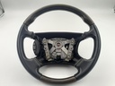 JAGUAR X308 XK8 XKR GREY WOOD STEERING WHEEL BLACK LEATHER TRIM PHONE BUTTONS