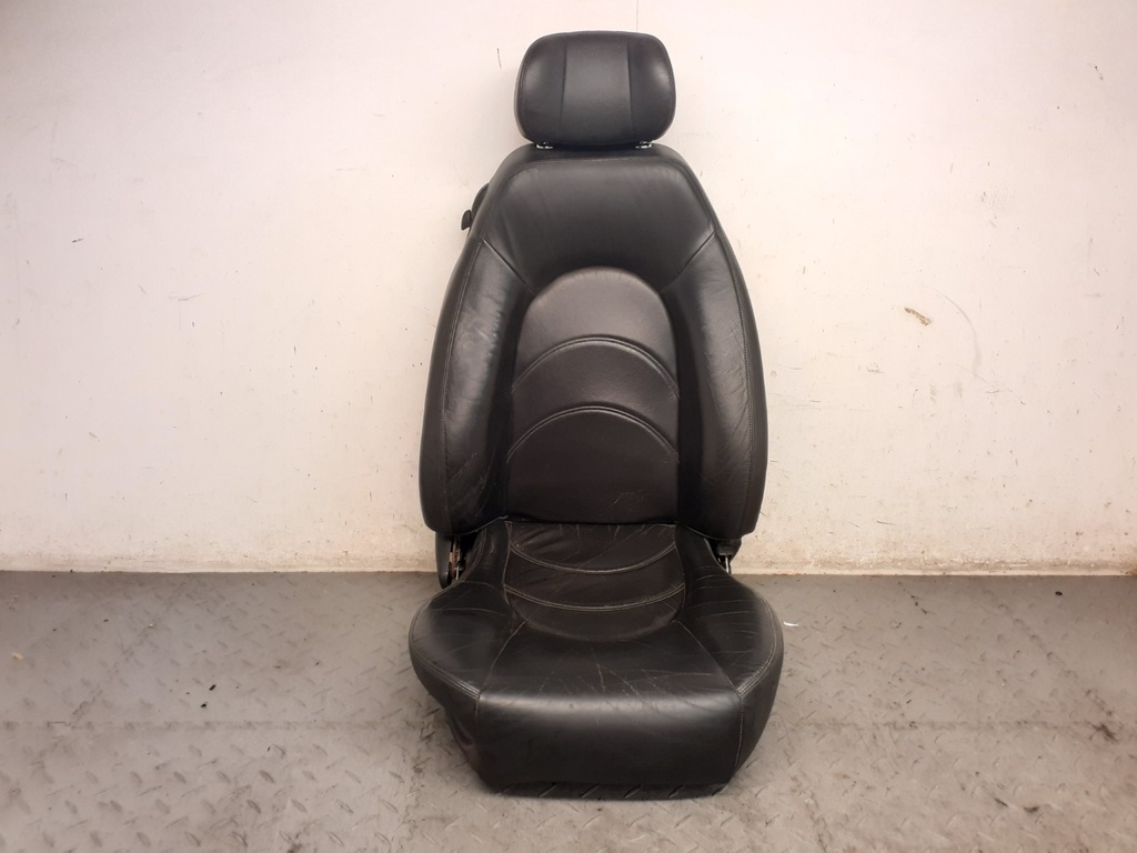 FRONT RIGHT LEATHER SEAT JAGUAR 2000-2006 LATE XK8 X100 BLACK USED CHARCOAL LEG