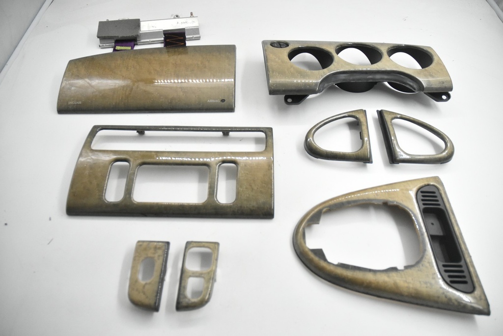 JAGUAR XK8 XKR LATE SATNAV WOOD SET VENEER DASH PANEL RHD BIRDSEYE MAPLE TRIM