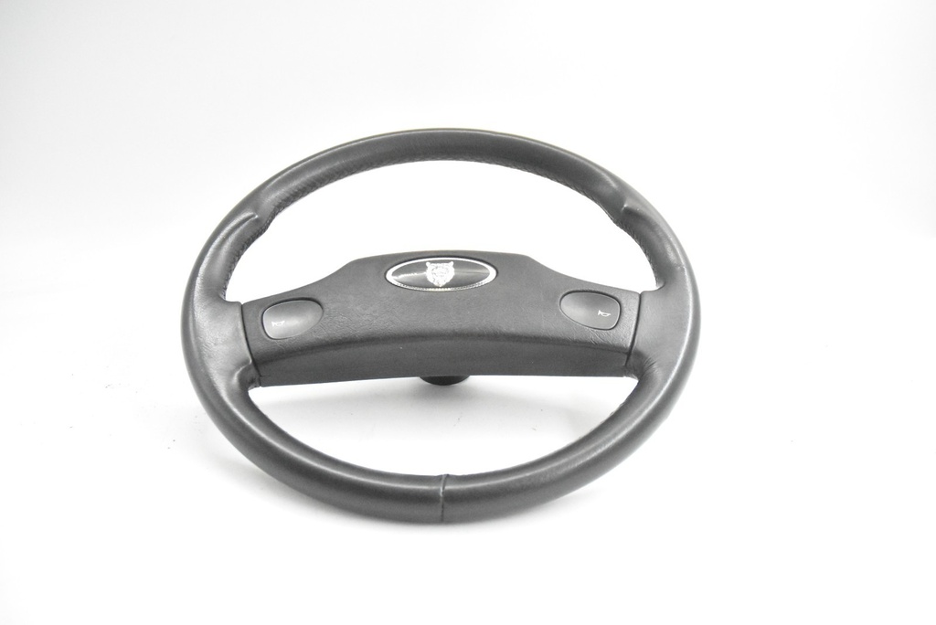 JAGUAR XJ6 XJ12 SERIES 2 3 XJS HORN TWO SPOKE STEERING WHEEL EARLY BLACK LEATHER