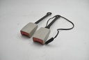 PAIR OF FRONT SEAT BELT BUCKLE JAGUAR XJ8 X308 OATMEAL SENSOR RELEASE RESTRAINT