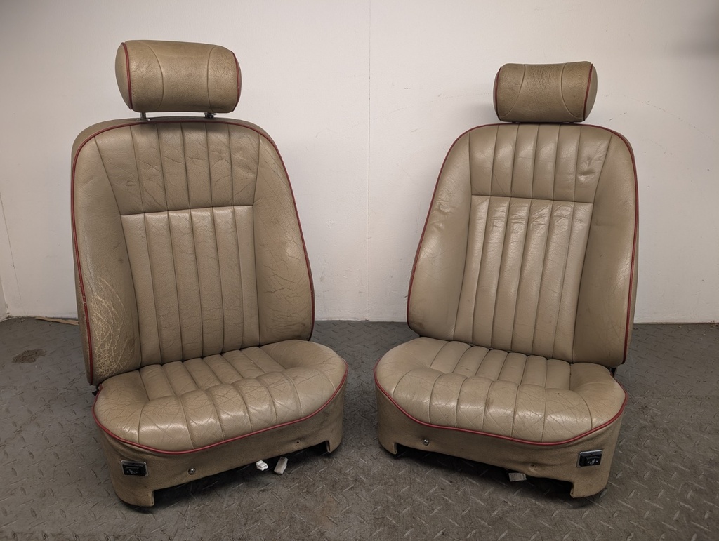 XJ40 FRONT SEATS JAGUAR LEATHER SEAT COVERS AND FOAM INTERIOR PAIR LEFT RIGHT