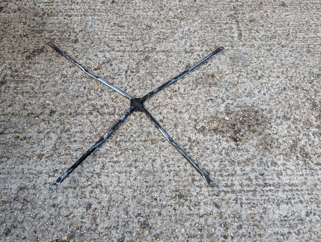 JAGUAR XJS FRONT CONVERTIBLE UNDER CROSS BAR BRACE SUPPORT METAL FRAME BRACKET