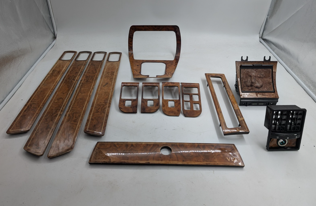 JAGUAR XJ12 XJ40 XJ81 WALNUT WOOD SET VENEER FASCIA DASH SKI SLOPE CAPPINGS SWB