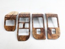 JAGUAR XJ6 XJ12 X300 SET DOOR SWITCH SURROUND WALNUT WOOD VENEER FASCIA