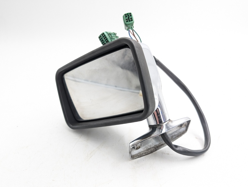 WING DOOR MIRROR JAGUAR XJS FACELIFT LEFT SIDE PASSENGER N/S CHROME GREEN PLUGS