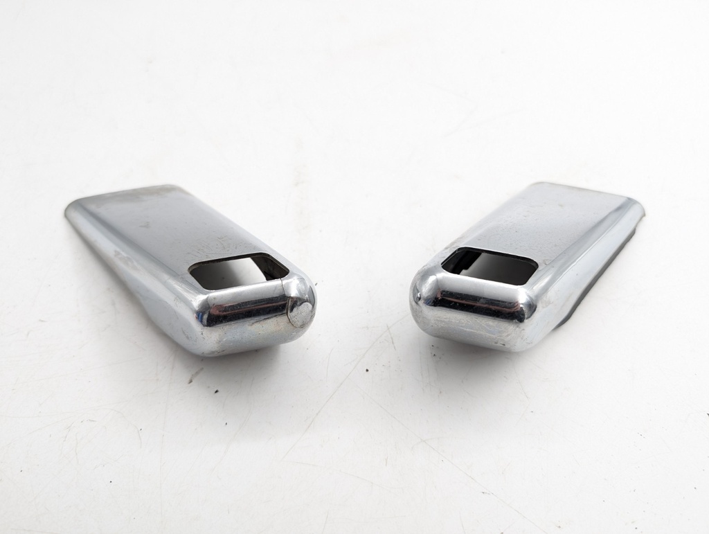 JAGUAR XJS PAIR FACELIFT BIG BUMPER CHROME HEADLIGHT JET COVERS