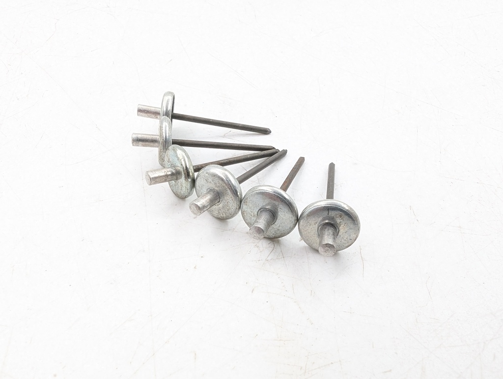 SET OF 6 10MM HEAD BODY TRIM POP RIVETS