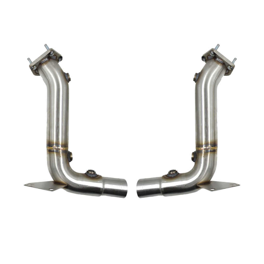 PAIR OF FRONT V8 XK8 XJ8 X308 CATALYST DELETE PIPES SLIDE EXIT (EARLY)