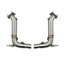 PAIR OF FRONT EARLY V8 XK8 XJ8 X308 CATALYST DELETE PIPES SLIDE EXIT