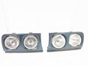 SET TWIN HEADLIGHTS FOR JAGUAR XJ40 XJ6 PAIR OF FRONT HEADLAMPS AND SURROUNDS