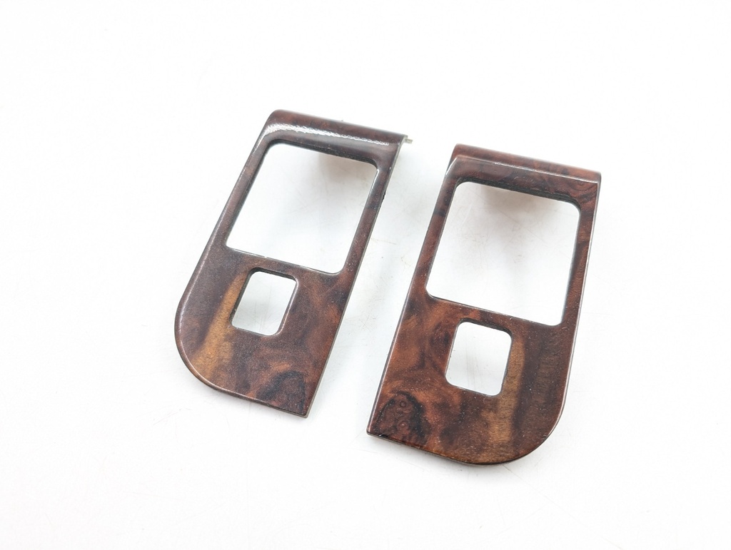 JAGUAR XJ6 XJ12 X300 SET REAR DOOR SWITCH SURROUND WALNUT WOOD VENEER FASCIA