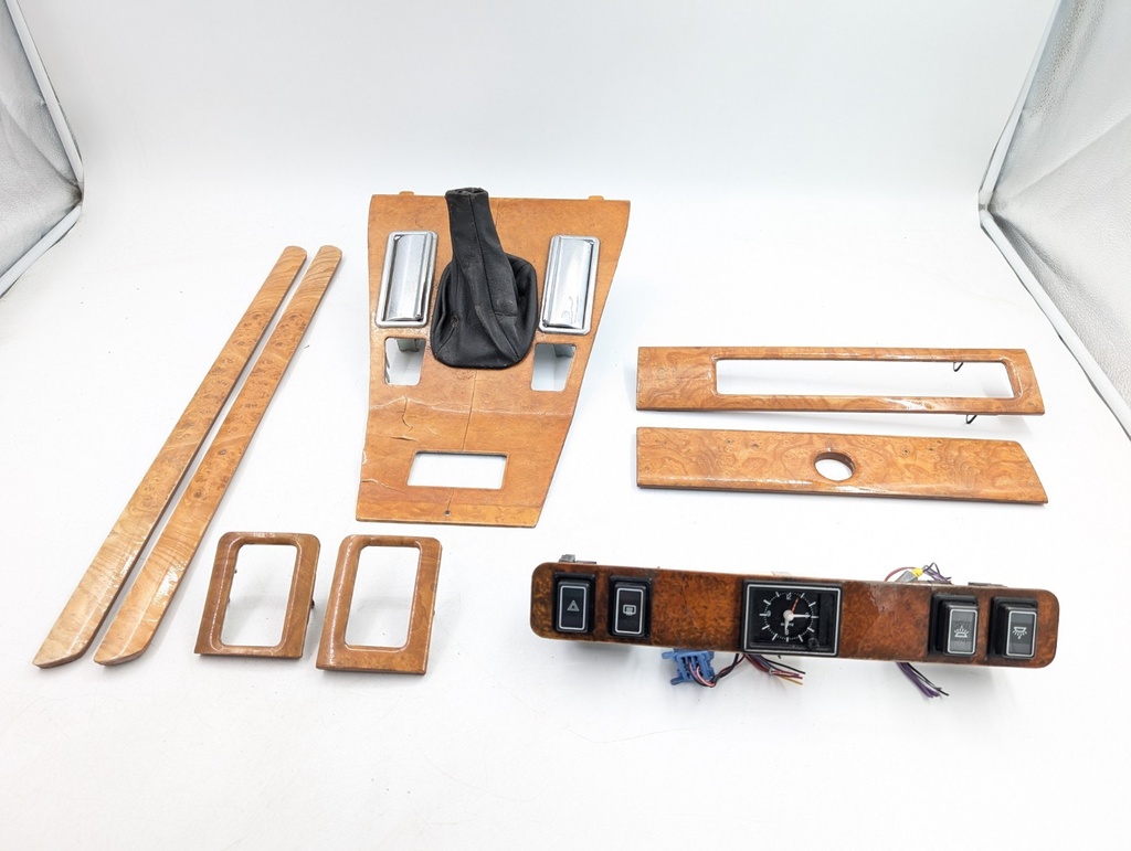 MANUAL WOOD SET XJS ELM WOOD RHD FACIA DASH PANELS SKI RAMP DOOR TRIM CENTRE