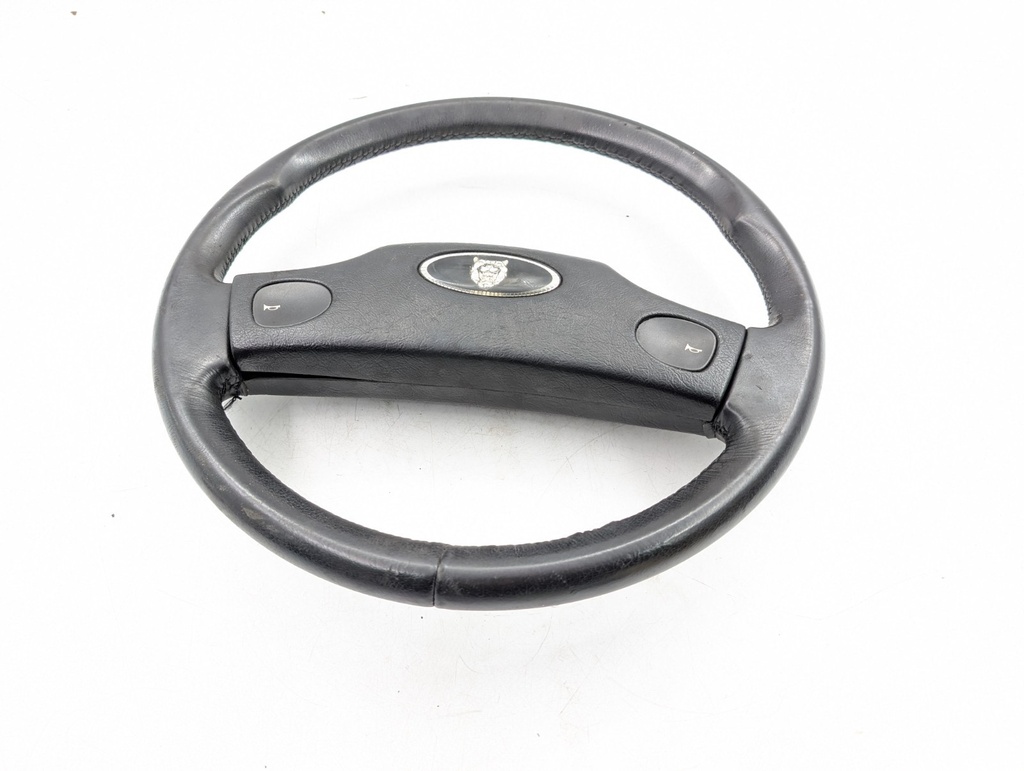 JAGUAR XJ6 XJ12 SERIES 2 3 XJS HORN TWO SPOKE STEERING WHEEL EARLY BLACK LEATHER