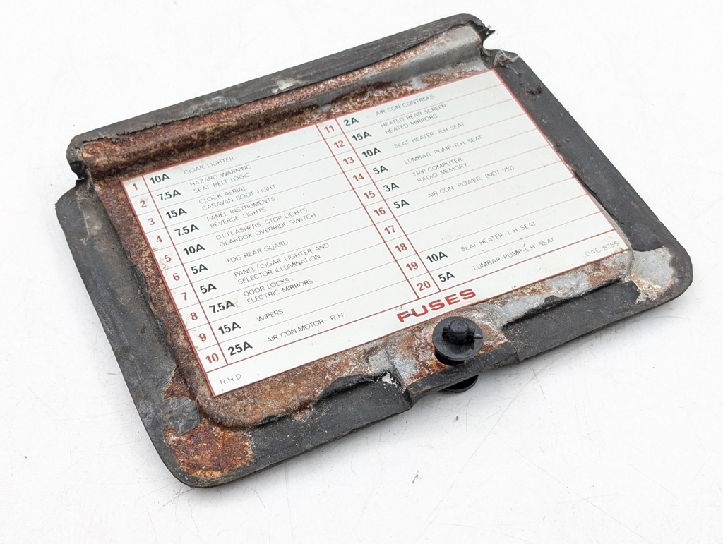 JAGUAR XJS UNDER DASH PANEL BLACK LEATHER COVERS TRIM PANEL FUSEBOX RHD DAC6255