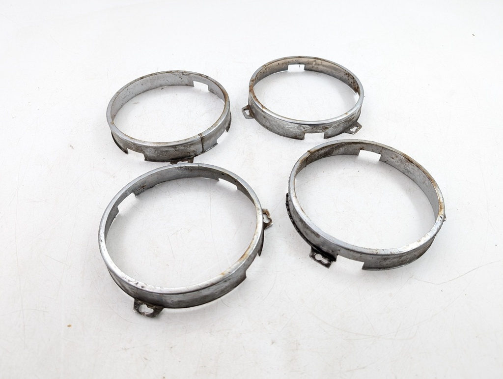 JAGUAR XJS XJ40 FULL SET OF TWIN HEADLIGHT FRONT HEADLAMP CHROME RINGS RHD LHD