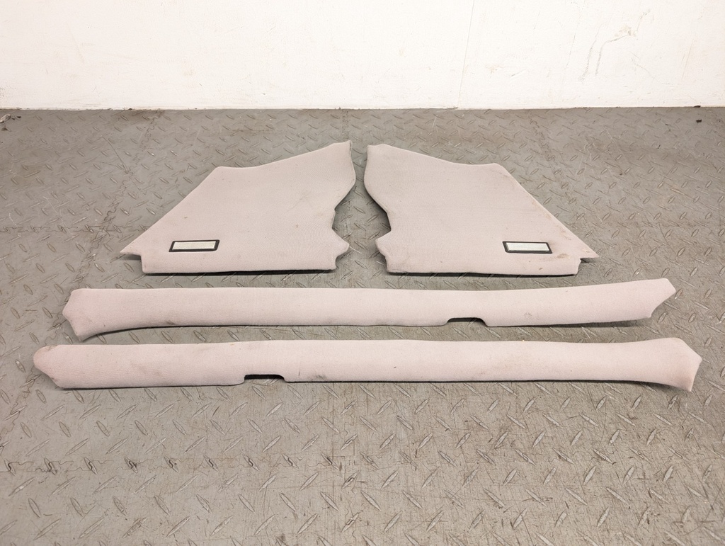 JAGUAR EARLY XJS COUPE PAIR C PILLAR TRIM AND ROOF TRIMS LIMESTONE BEC1873NDD