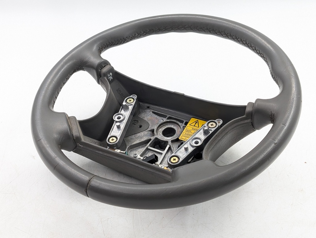 JAGUAR XJR X300 XJ6 XJ12 STEERING WHEEL GREY LEATHER BEC19080 LFK GOOD USED
