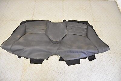 [-HT0733] Jaguar XJS Pre HE REAR SEAT BASE LEATHER SWAB PERFORATED SPARES REPAIR BLACK
