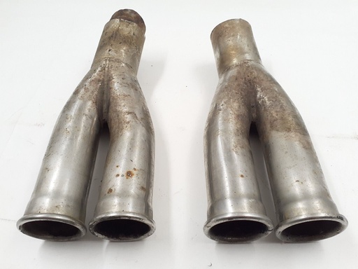 [SPC1068-8063 H3] JAGUAR XJS XJR-S SPORT REAR TWR TWIN STAINLESS STEEL EXHAUST TIPS BOX V12 48MM