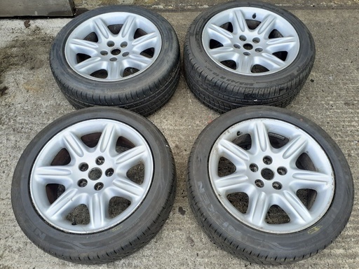 [MJA6118BA-8288 YR] GENUINE JAGUAR FLUTE XJ8 XK8 XJR STAGGERED ALLOY WHEELS 18 INCH 8J 9J 18CHX33