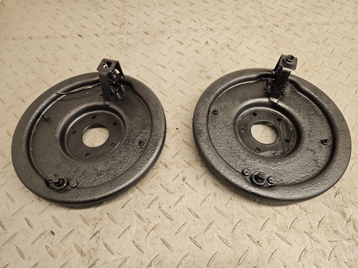 [-8473 JF] SALISBURY 4HA LIVE AXLE HUB DRUM BACK BRAKE PLATE XK140? XK120? MK9? 4HU BEAM