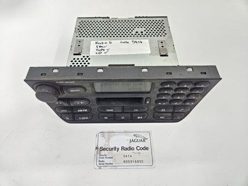 [LNF4100BA-9132 UP1] JAGUAR XJR XJ8 X308 98 - 2003 LATE RADIO PLAYER CASSETTE HEAD UNIT LNF4100BA