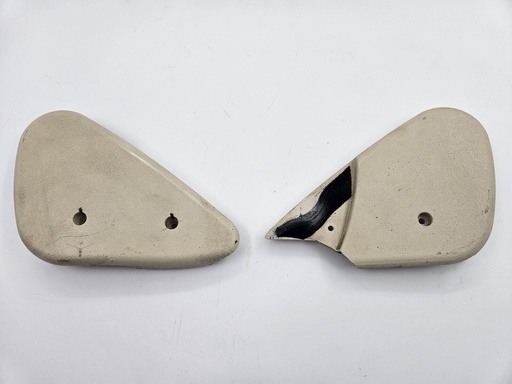 [GJB4730AA] SEAT HINGE TRIM END JAGUAR XK8 INNER OUTER COVERS RIGHT DRIVERS SEAT IVORY NED