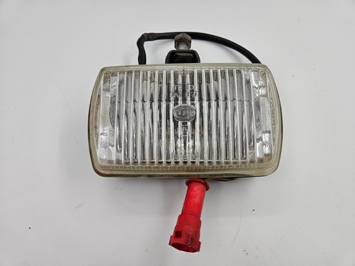 [DAC7320-9249 K2] JAGUAR XJS HELLA FRONT FOG LAMP METAL UNIT BUMPER GLASS LENS RED PLUG DAC7320