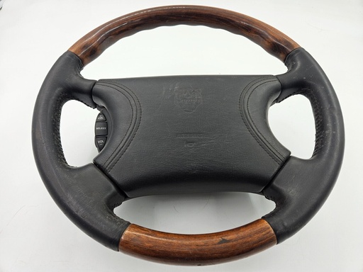[HJB9181DBLEG-9744 K1] STEERING WHEEL JAGUAR 97-02 XJ8 XJR X308 V8 BLACK LEG WOOD LEATHER HJB9181DBLEG