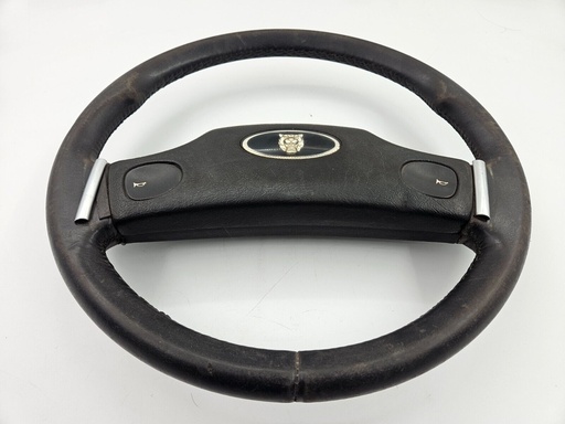 [-9746 K7] STEERING WHEEL JAGUAR XJ6 XJ12 SERIES 2 3 XJS HORN TWO SPOKE EARLY BLACK LEATHER