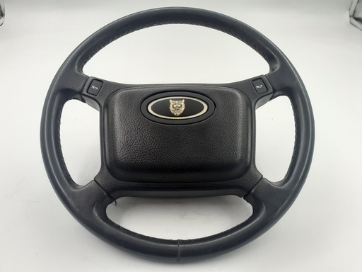 [BEC8361-10059 K2] JAGUAR XJS V12 FACELIFT STEERING WHEEL BLACK LEATHER HORN BUTTON BEC8361 CBC9241